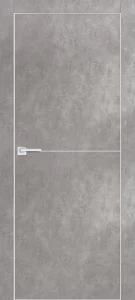 Межкомнатная дверь PX-19 AL кромка с 4-х ст. Серый бетон