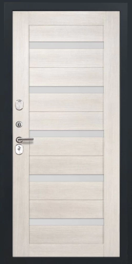 Входная дверь ДвериПРО Берген СБ-1 (ст. белое, 16мм, беленый дуб) DPRO196860 внутренняя сторона