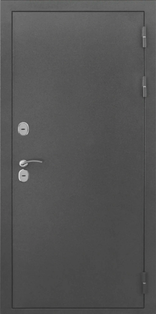 Входная дверь ДвериПРО L-Термо серебро Алиса (16мм, ПВХ ясень белый, зеркало) DPRO197916 внешняя сторона