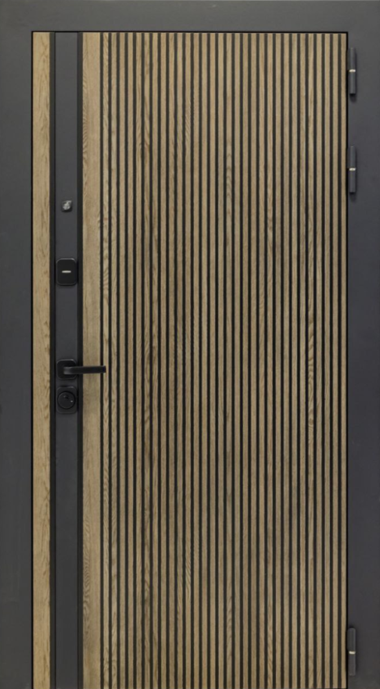 Входная дверь ДвериПРО Rosna ФЛ-659 (12мм, nussbaum+черная патина винорит) DPRO196632 внешняя сторона