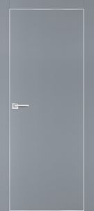 Межкомнатная дверь PX-1 AL кромка с 4-х ст. Серый матовый