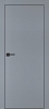 Межкомнатная дверь PX-1 черная кромка с 4-х ст. Серый матовый